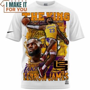 Lebron James The King Slam Dunk Lakers 23 Vintage T Shirt 2