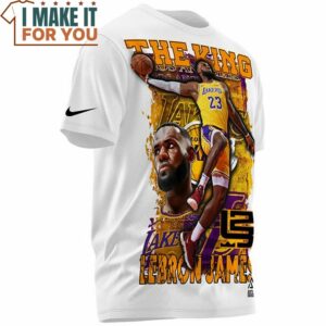 Lebron James The King Slam Dunk Lakers 23 Vintage T Shirt 4
