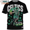 Jayson TaTum Celtics 0 Green Clover Vintage T-Shirt