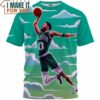 Jayson Tatum Boston 0 Hook Shot Cartoon Art Vintage T-Shirt