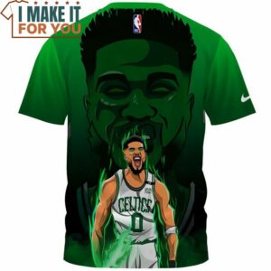 Jayson Tatum Celtics 0 Green Devil Vintage T Shirt 2