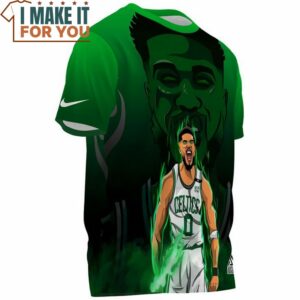 Jayson Tatum Celtics 0 Green Devil Vintage T Shirt 3