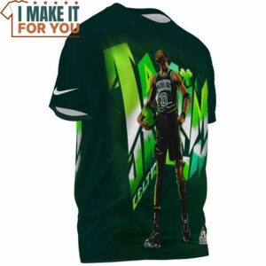 Jayson Tatum Celtics 0 Green Warrior Vintage T Shirt 3