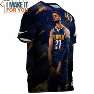 Jamal Murray Denver 27 Blue Arrow Vintage T Shirt 3
