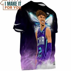 Lamelo Ball Charlotte 2 All Over Printed Vintage T Shirt 3