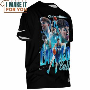 Lamelo Ball Charlotte Hornets Vintage Fullprinted T Shirt 2