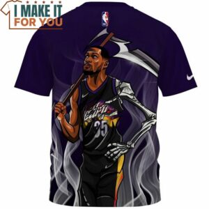 Kevin Durant Death Skull PHX 35 Vintage T Shirt 2