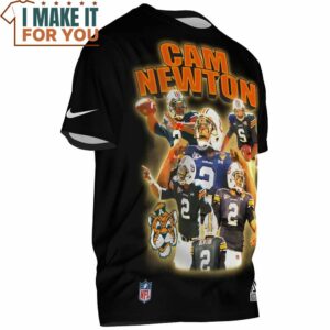 Cam Newton 3D T Shirt Classic NFL Fan Gift 2