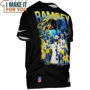 Jalen Ramsey 5 x Los Angeles Rams All Over Printed T Shirt Best NFL Gift for Fans 2