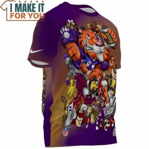 NFL Mascot Fullprinted T Shirt Vintage NFL Gift for Fans 3