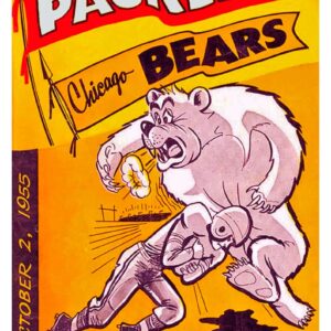 Vintage Reproduction 1955 Green Bay Packers Chicago Bears NFL Poster