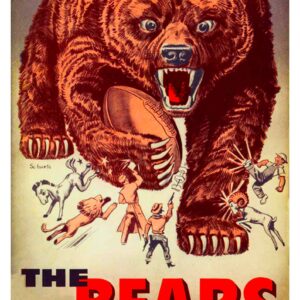 Vintage Reproduction 1958 Chicago Bears NFL Poster