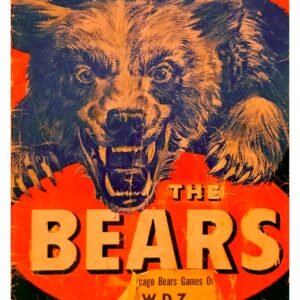 Vintage Reproduction Chicago Bears NFL Poster